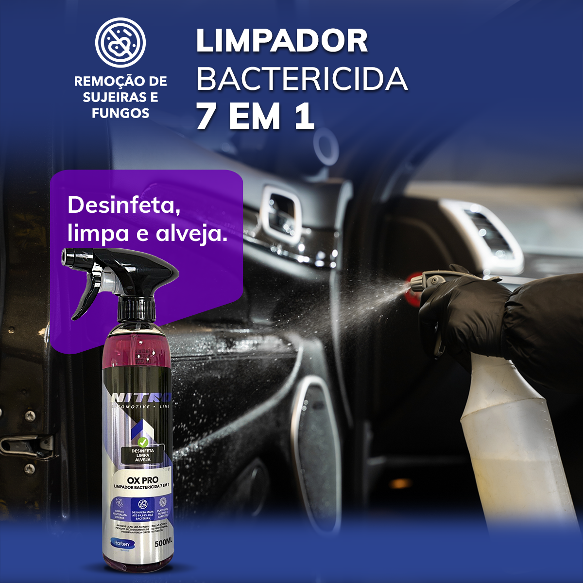 OX Pro Nitro- Limpeza Interna de Veículos