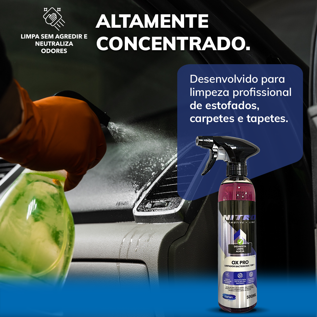 OX Pro Nitro- Limpeza Interna de Veículos