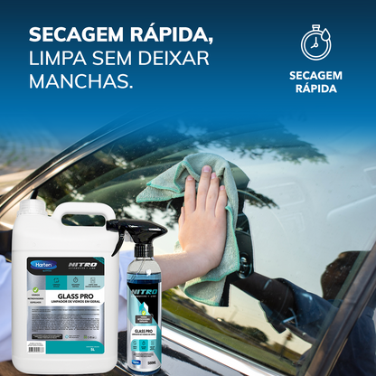 Glass Pro- Limpa Vidros Espelhos Parabrisa