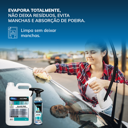 Glass Pro- Limpa Vidros Espelhos Parabrisa